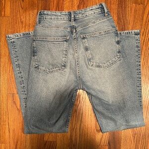 Zara Women's Straight Leg Jeans - Light Blue